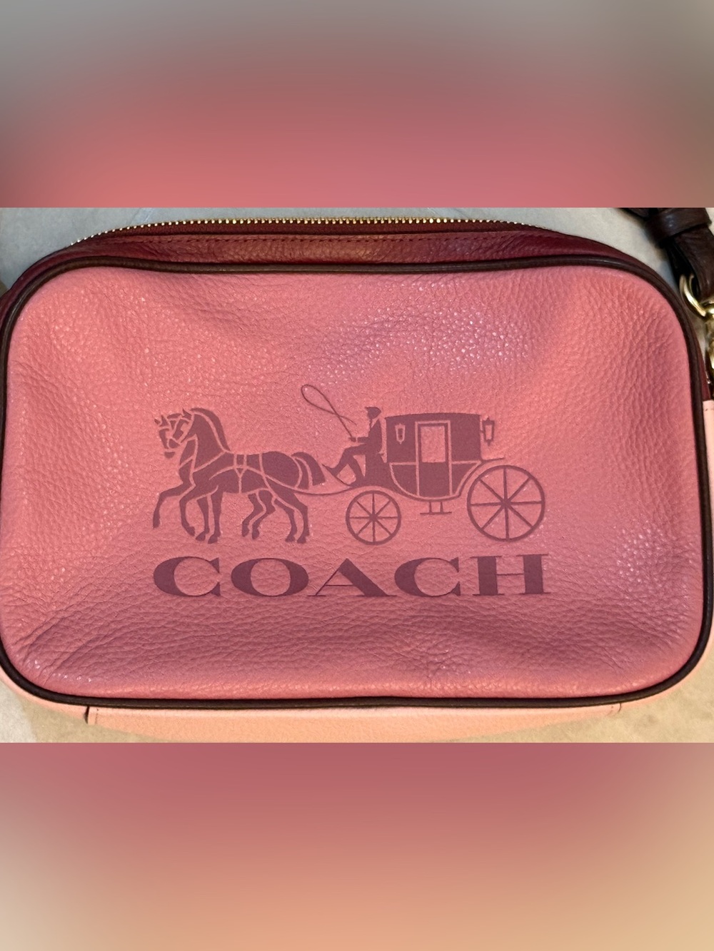 Coach Jes Crossbody Bag Colorblock Rose NWOT - Picture 5 of 7